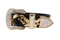 Load image into Gallery viewer, Black/Gold Custom Snake Swarovski Crystal Collar
