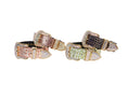 Load image into Gallery viewer, Embossed Croc Italian Leather/Swarovski Crystals Collars. Set Of 4
