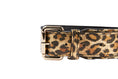Load image into Gallery viewer, Leopard Print Italian Leather Collar With Gold Classic Hardware
