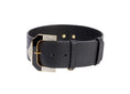 Load image into Gallery viewer, Black Italian Leather Collar With Glamorous Italian Hardware

