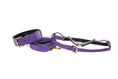 Load image into Gallery viewer, Purple Italian Leather Classic Collar, Leash, Harness Set
