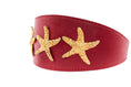 Load image into Gallery viewer, Red Vegan Leather 3” Wide Starfish Collar
