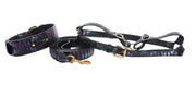 Black, Green, Purple Snake Classic Collar, Leash, Harness Set