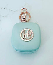 Designer Waste Bag/Treat Bag - Aquamarine/Rose Gold