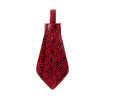 Load image into Gallery viewer, Red & Black Viper Snake Tie, Backed With Italian Leather & Swarovski Crystal Closure
