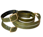 Luxury Pet Fashion Olive Snakeskin Collar & Leash Set