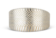 Glamorous Silver Snake 3 Wide Style Collar