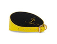 Load image into Gallery viewer, Smooth Yellow Italian Leather 3” Wide Style Collar
