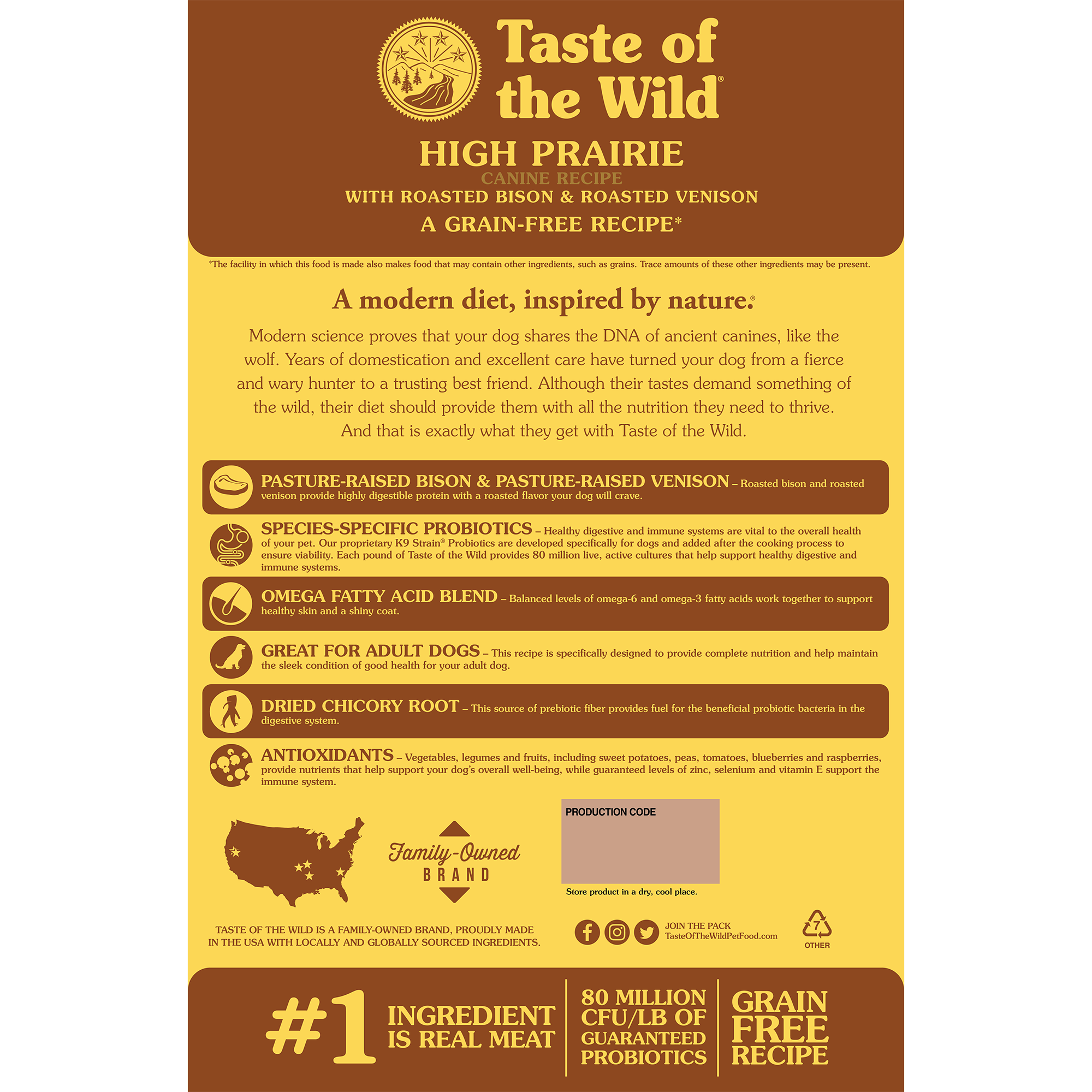 Taste of the Wild Adult High Prairie Bison and Venison Canine Food 