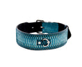 Load image into Gallery viewer, Turquoise, Black Snake Classic Collar With Silver & Gold Classic Hardware Set Of 2
