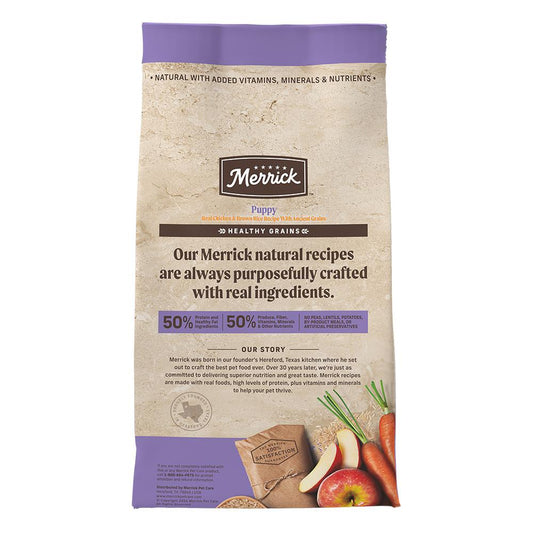 Merrick Classic Healthy Grains Puppy Chicken and Brown Rice Dry Dog Food (4lb) 