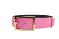 Load image into Gallery viewer, Luxury Pet Fashion Neon Pink Snake Collar With Our  Modern Gold Hardware

