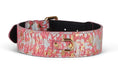 Load image into Gallery viewer, Iridescent Art Deco Pink/Gold/Silver Custom Snake Classic Collar

