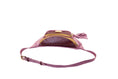 Load image into Gallery viewer, Pearl Purple Italian Leather/Purple Tilapia Fanny Pack With Custom Large Gold Rivet

