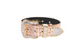 Load image into Gallery viewer, Copper Embossed Croc Italian Leather Swarovski Crystal Collar
