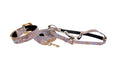 Load image into Gallery viewer, Light Purple Velvety Hair On Hide Italian Leather Swarovski Crystal Collar, Leash, Harness Set
