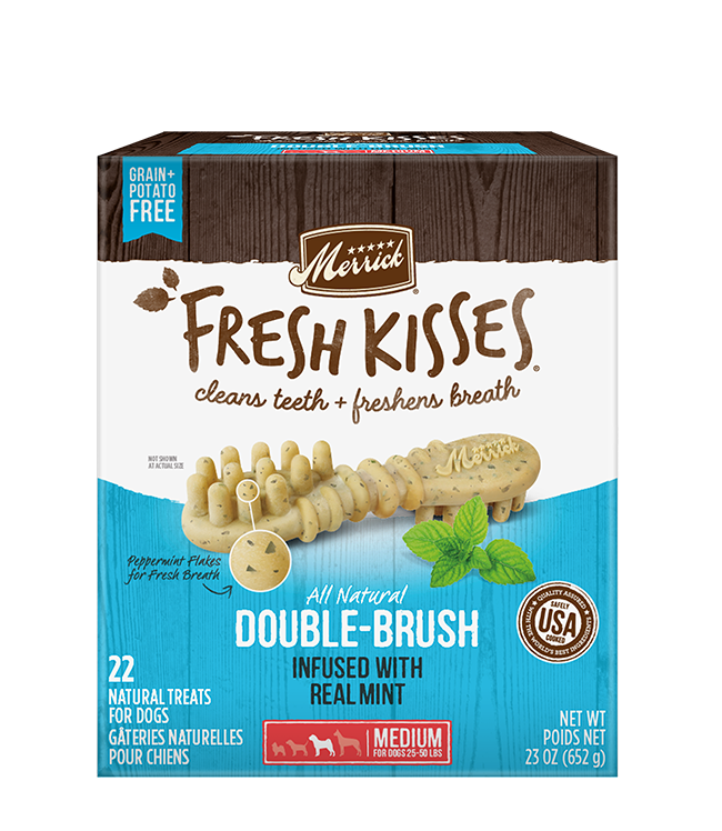 Merrick Fresh Kisses Mint Dental Treats For Medium Dogs (23oz) (22Ct) 