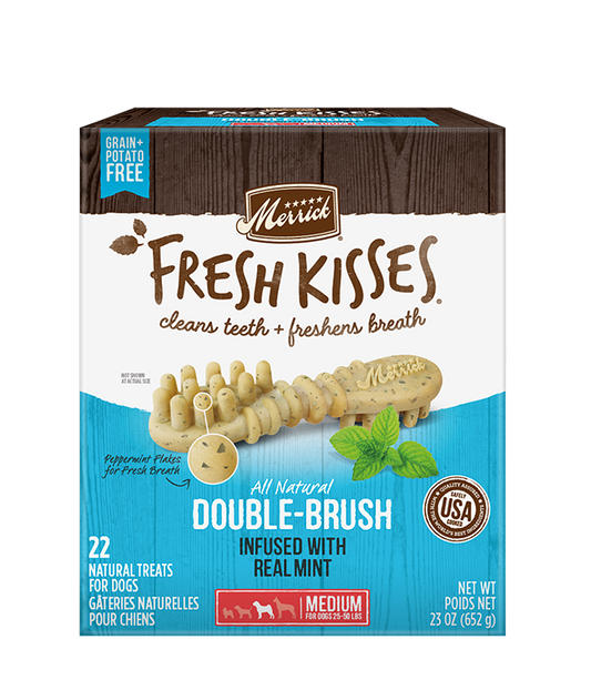 Merrick Fresh Kisses Mint Dental Treats For Medium Dogs (23oz) (22Ct) 