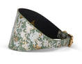 Load image into Gallery viewer, Iridescent Art Deco Green/Gold/Silver Custom Snake 4” Wide Style Collar
