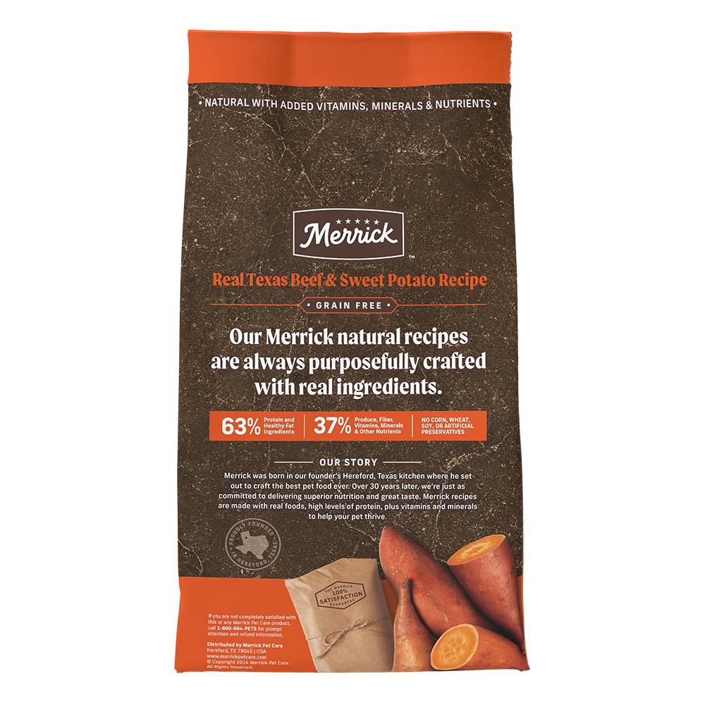 Merrick Grain Free Adult Beef and Sweet Potato Dog Dry Food 