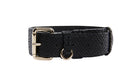 Load image into Gallery viewer, Black Embossed Snake Italian Leather With Gold Classic Hardware
