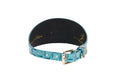 Load image into Gallery viewer, Turquoise Embossed Croc Italian Leather 3” Wide Style Collar
