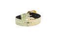 Load image into Gallery viewer, Green & Gold Embossed Croc Italian Leather Swarovski Crystal Collar
