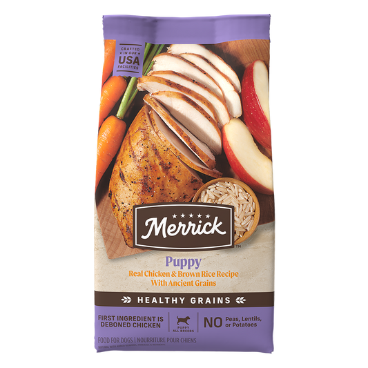 Merrick Classic Healthy Grains Puppy Chicken and Brown Rice Dry Dog Food (4lb) 