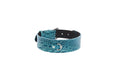 Load image into Gallery viewer, Turquoise Embossed Croc Italian Leather With Silver Classic Hardware
