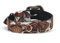 Load image into Gallery viewer, Butterfly Print Italian Leather Collar With Custom Swarovski Crystal Hardware
