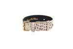 Silver/Bronze/Gold Italian Leather Embossed Croc Classic Collar