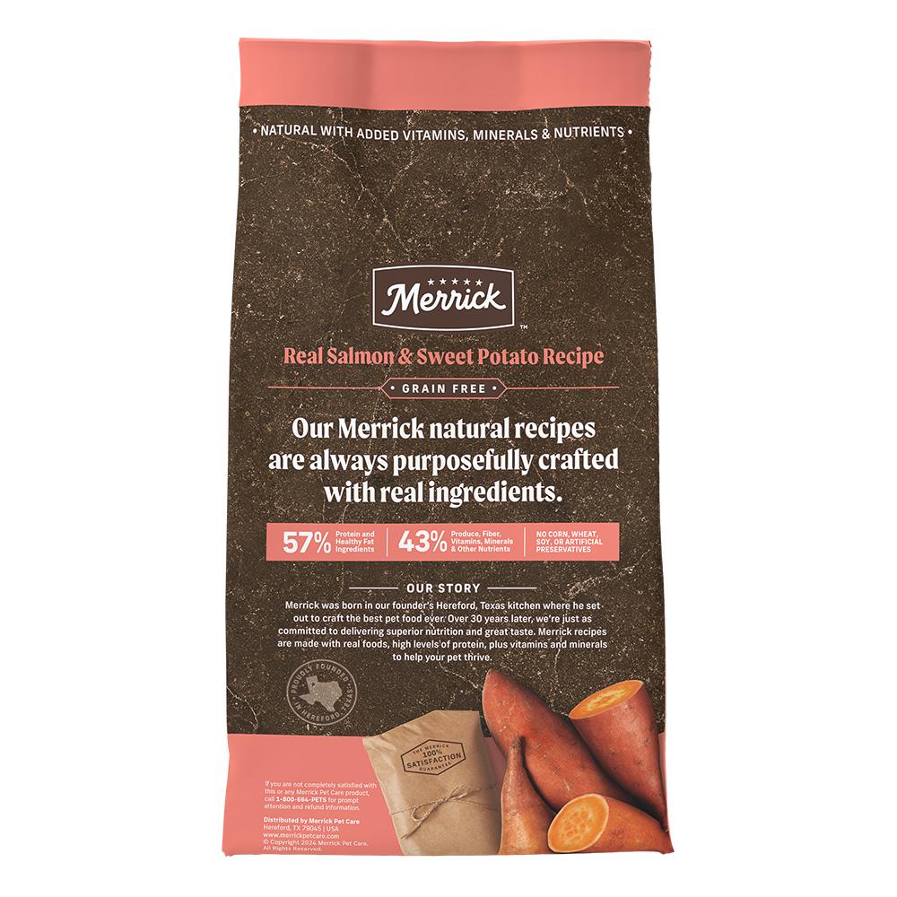 Merrick Grain Free Adult Salmon and Sweet Potato Dog Dry Food 