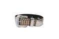 Load image into Gallery viewer, Grey Snake Print Hair On Hide Italian Leather Collar With Swarovski Hardware
