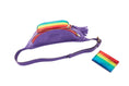 Load image into Gallery viewer, Pride Collection Rainbow Snake/Purple Italian Leather Belt Bag & Matching Rainbow Snake Card Wallet
