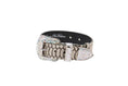 Load image into Gallery viewer, Grey Snake Print Hair On Hide Italian Leather Collar With Swarovski Crystal Hardware
