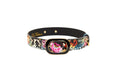 Load image into Gallery viewer, Floral, Scull, Snake Print Italian Leather Collar
