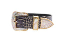 Load image into Gallery viewer, Purple & Gold Embossed Croc Italian Leather/Swarovski Crystal Collar
