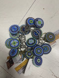 Load image into Gallery viewer, Colorful TKC Beaded Keychains by Southlake Paws, featuring intricate bead designs in blue and green.
