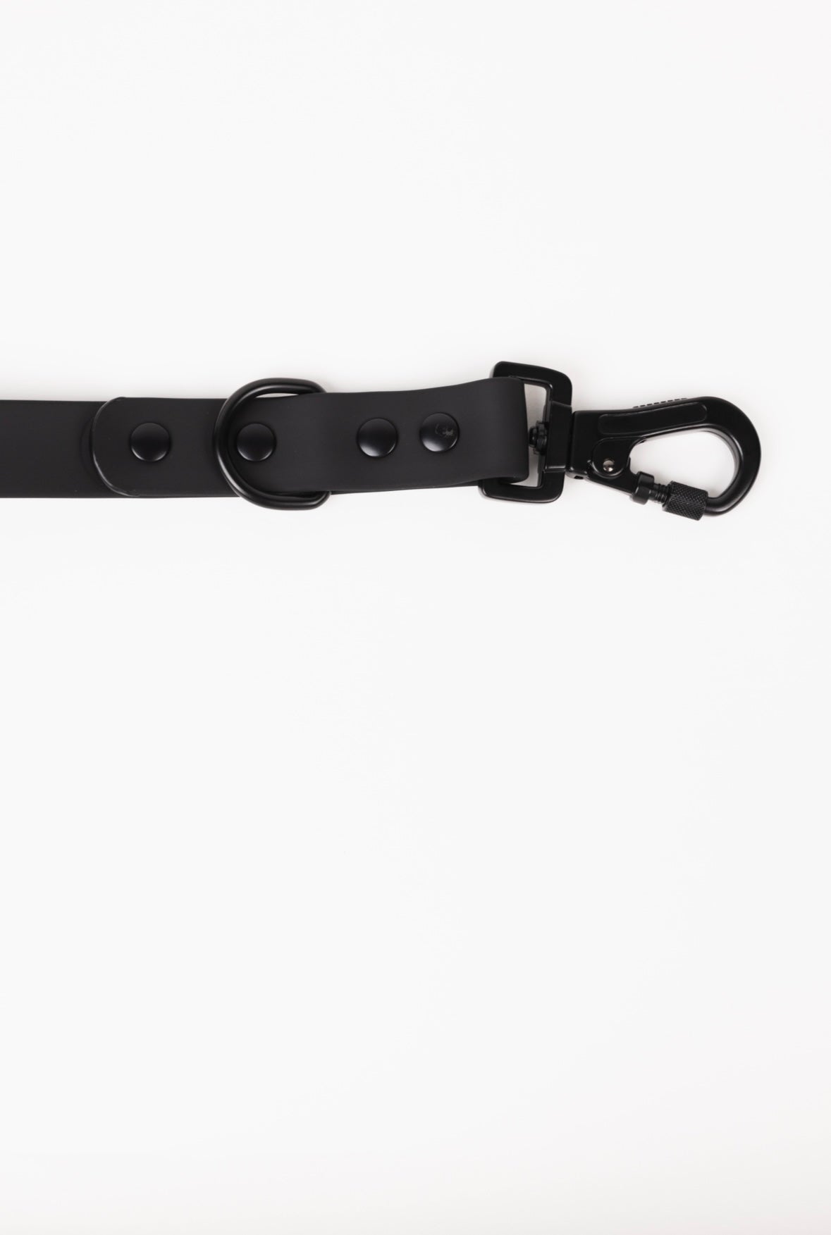 Black dog leash from The Modern Dog Company by Southlake Paws, featuring a sleek design and sturdy clip.
