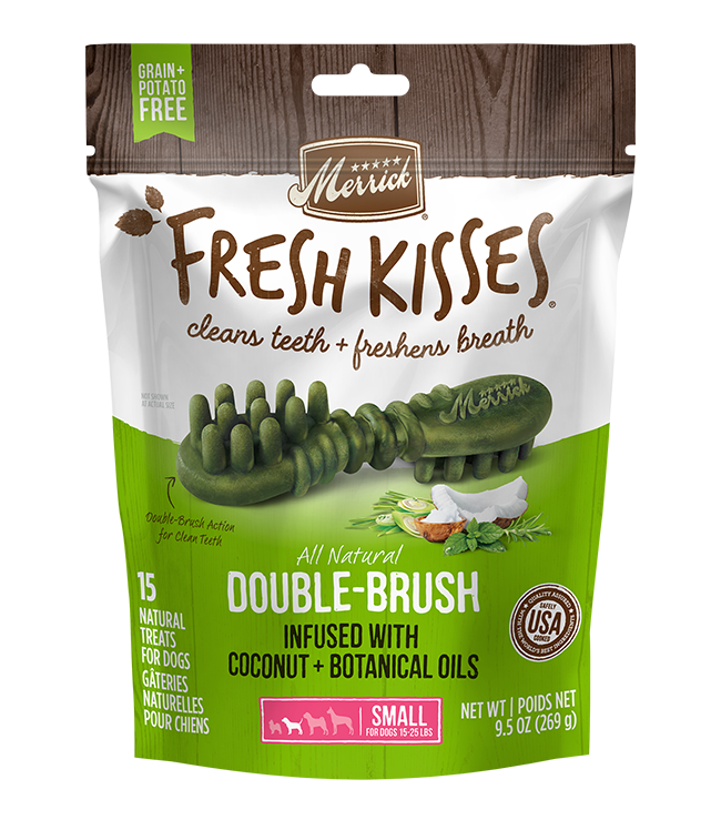 Merrick Fresh Kisses Coconut Dental Treats For Small Dogs (9.5oz) (15Ct) 