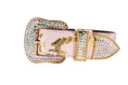 Load image into Gallery viewer, Soft Pink/Gold Custom Snake Collar With Swarovski Crystal Hardware
