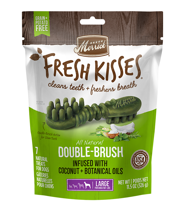 Merrick Fresh Kisses Coconut Dental Treats For Large Dogs (11.5oz) (7Ct) 