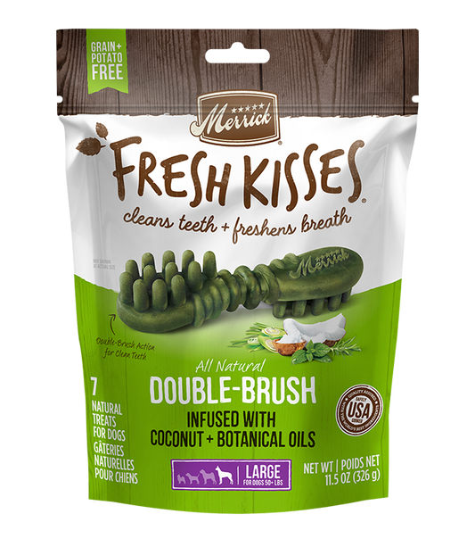 Merrick Fresh Kisses Coconut Dental Treats For Large Dogs (11.5oz) (7Ct) 