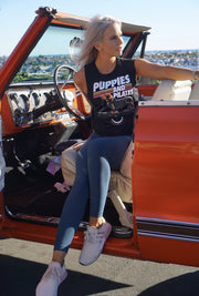 Puppies & Pilates Crop Top | Gift for Dog Moms & Yoga Lovers