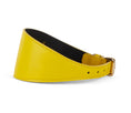 Load image into Gallery viewer, Smooth Yellow Italian Leather 3” Wide Style Collar
