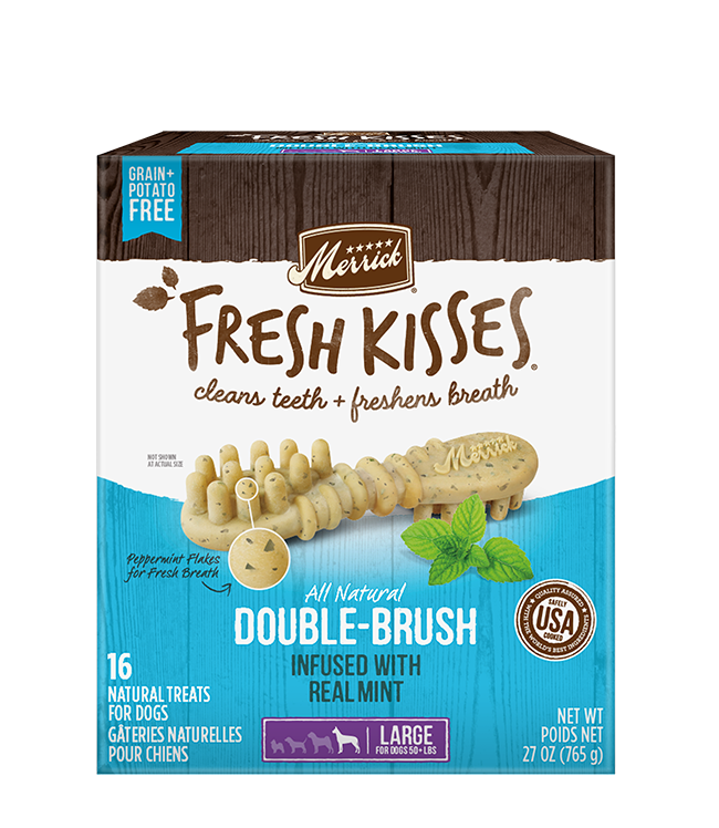 Merrick Fresh Kisses Mint Dental Treats For Large Dogs (27oz) (16Ct) 