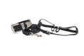 Load image into Gallery viewer, Dark Grey/Light Grey Embossed Croc Italian Leather Silver Swarovski Crystal Collar, Leash, Harness Set
