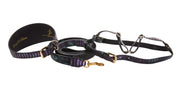 Black, Green, Purple Snake Wide Style Collar, Leash, Harness Set