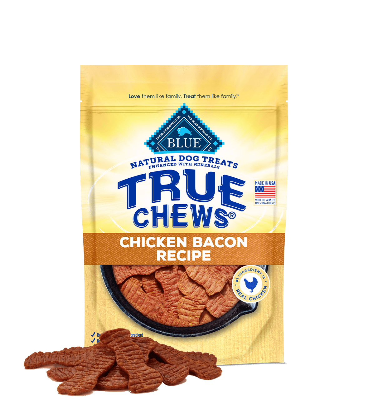 Blue Buffalo True Chews Premium Chicken and Bacon Dog Treats (12oz) 