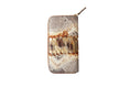 Load image into Gallery viewer, Neutral Brown & Gold Zipper Wallet
